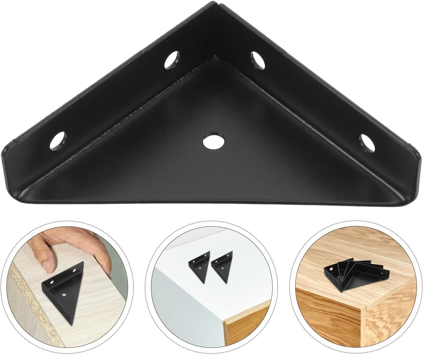 4 Pack Triangle Shelf Bracket Heavy-Duty Fixed Shelf and Cabinet Support Braces, for Furniture Reinforcement