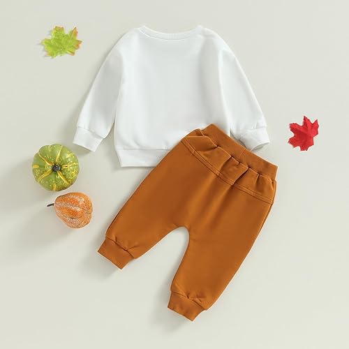 Vista 4 de Karwuiio Conjunto de disfraz de Halloween para bebé, sudadera de manga larga y pantalones para otoño