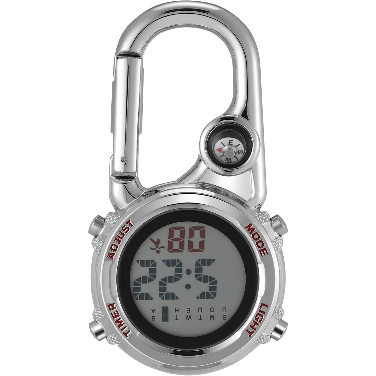 Reloj para exteriores Vaguelly mosquetón de acero inoxidable y aleación 8