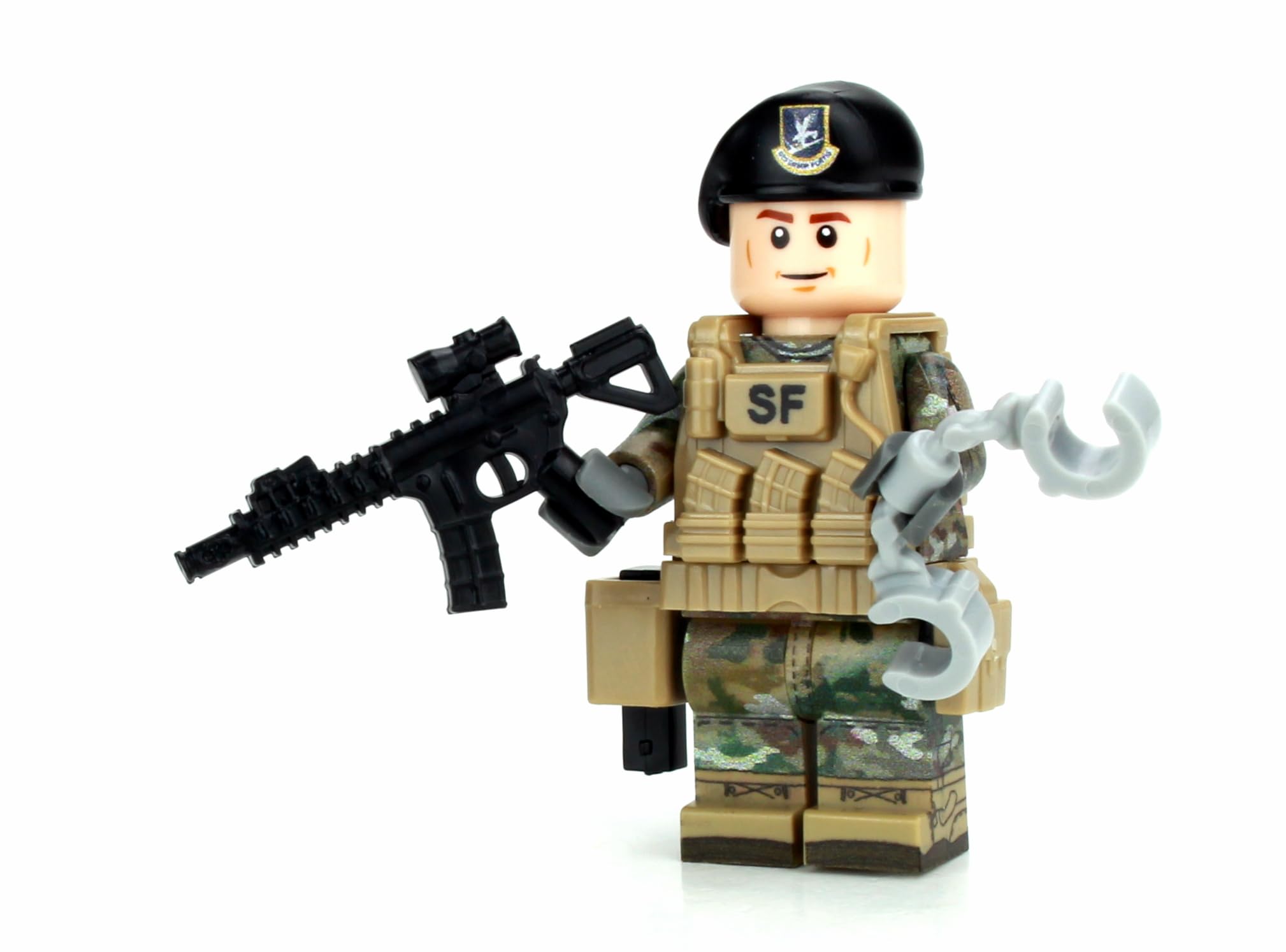 1.6 Inches Tall Collectible Air Force Security Forces Airman OCP Minifigure | Genuine Military Minifig Camo | Great Gift for Ages 8+ to Adult AFOL