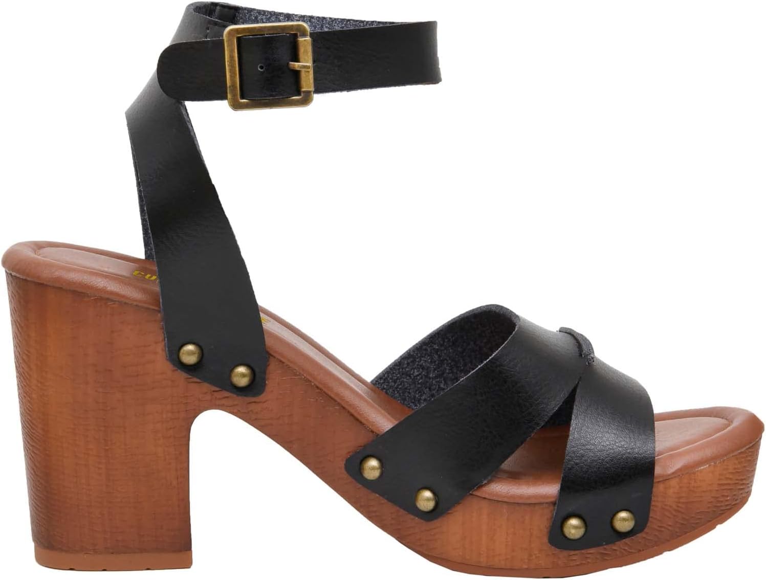 CUSHIONAIRE Women's Sandra Faux Wood Sandal +LiteSole Technology, Wide Widths Available - Image 3