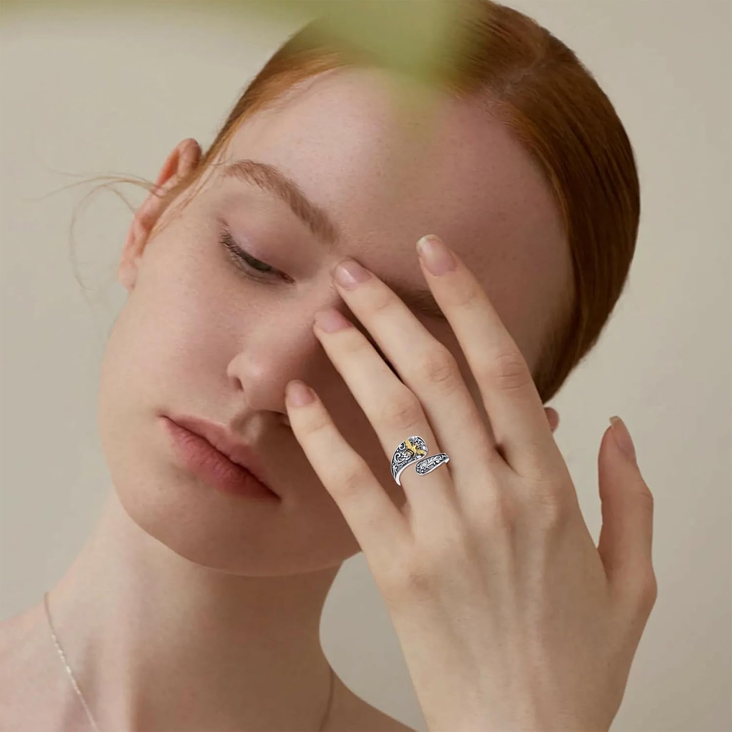 Hummingbird/Butterfly/Dragonfly/Bee Spoon Rings 925 Sterling Silver Adjustable Madam Sunflower Animal Jewelry Ring Gifts for Women Birthday