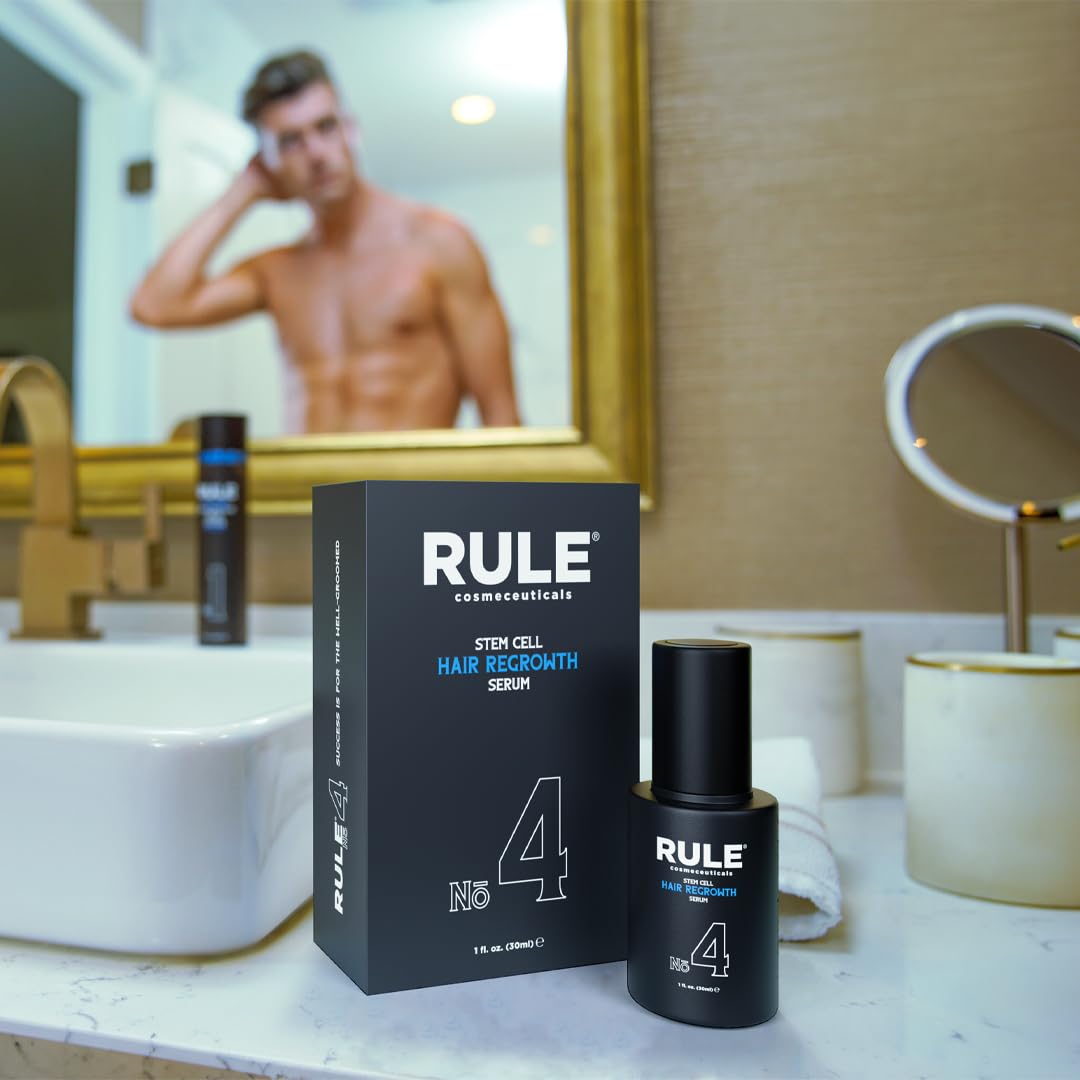 RULE No.4 Stem Cell Hair Growth Serum, Natural Oil with Biotin, Castor Oil & DHT Blocker Saw Palmetto for Thicker Fuller Longer Hair Regrowth, Scalp Serum Hair Loss Treatments for Men & Women - Image 8