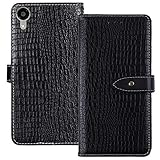 YLYT Flip Hülle Etui Schwarz Leder Tasche Schutz Hülle Für Caterpillar Cat S41 5 inch Handy Horizontale Standfunktion Magnetverschluss Strapazierfähiger Cover