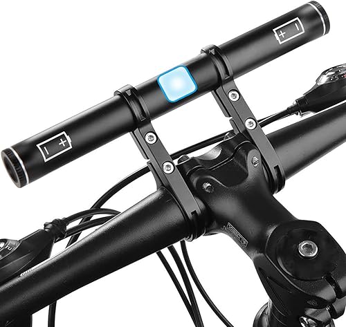 Redcomets Extensor de manillar de bicicleta recargable por USB, extensión de manillar de bicicleta de 7.8 pulgadas y cargador de teléfono de