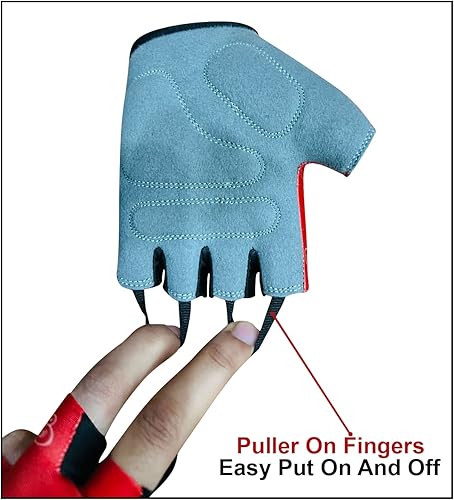 Miniatura 6 de Guantes de ciclismo para niños con agarre mejorado, acolchado de seguridad para niños, diseño transpirable y duradero, para niños y niñas, de 3 a 12