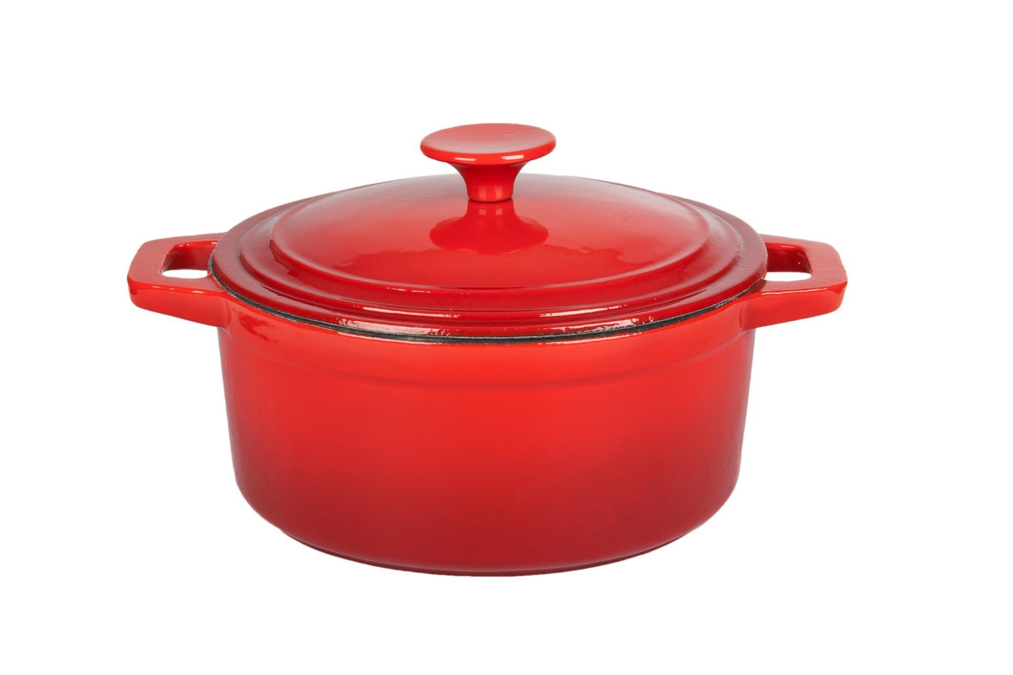 Casserole fonte Bergerac 22cm induction rouge de Cosy Trendy