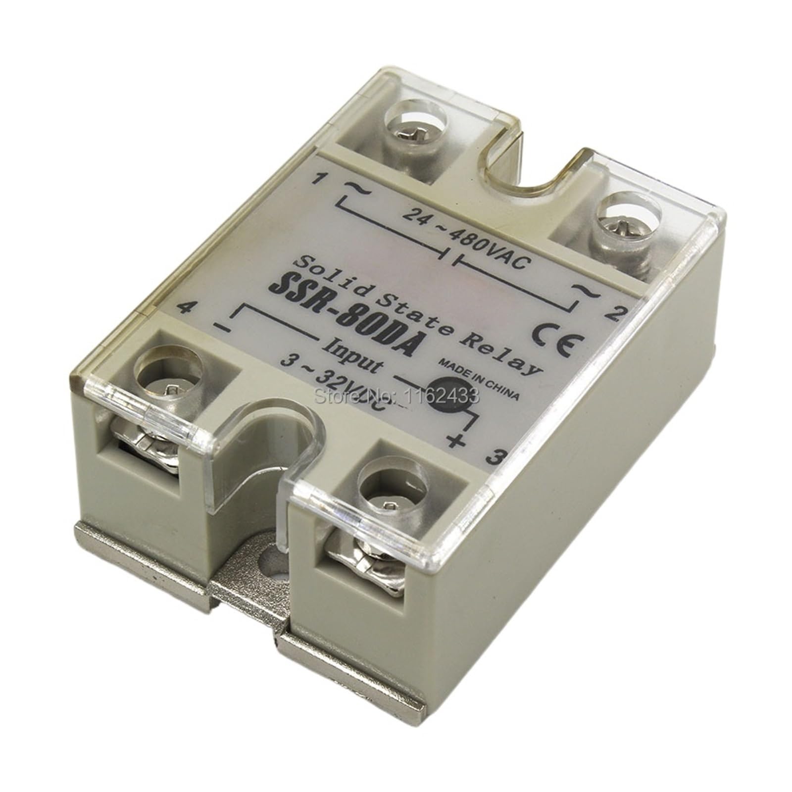 WBNFFUCYU SSR-80DA Single Phase DC to AC 80A 480V Solid State Relay 80DA SSR