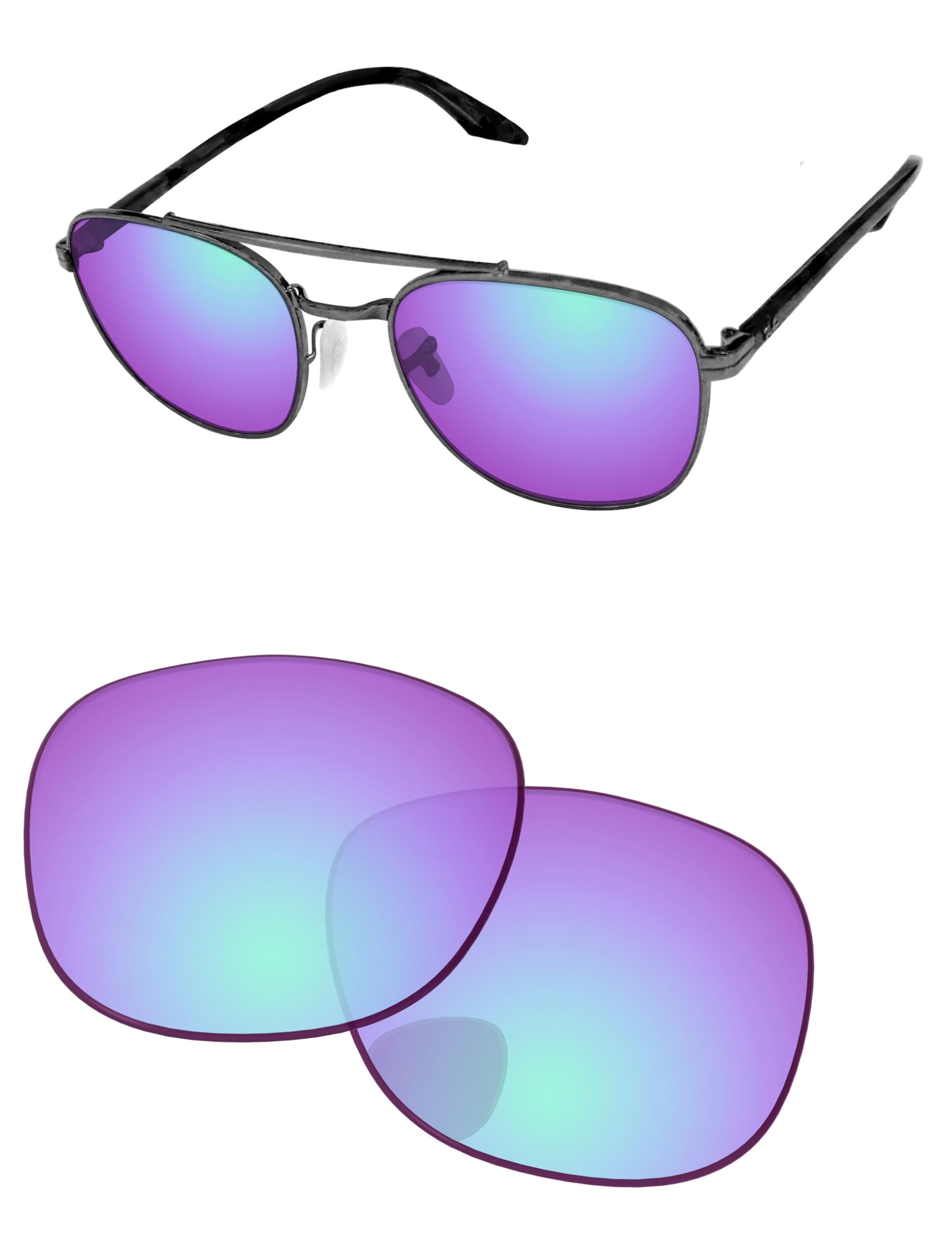 Lentes de repuesto compatibles con gafas de sol Ray-Ban RB3688 de 55 mm