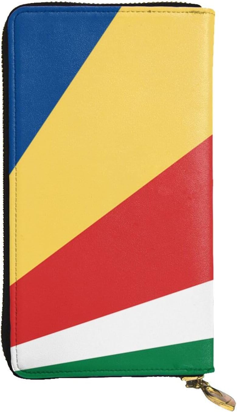 Flag of Seychelles Women's wallet, clutch wallet, with zipper, large capacity.