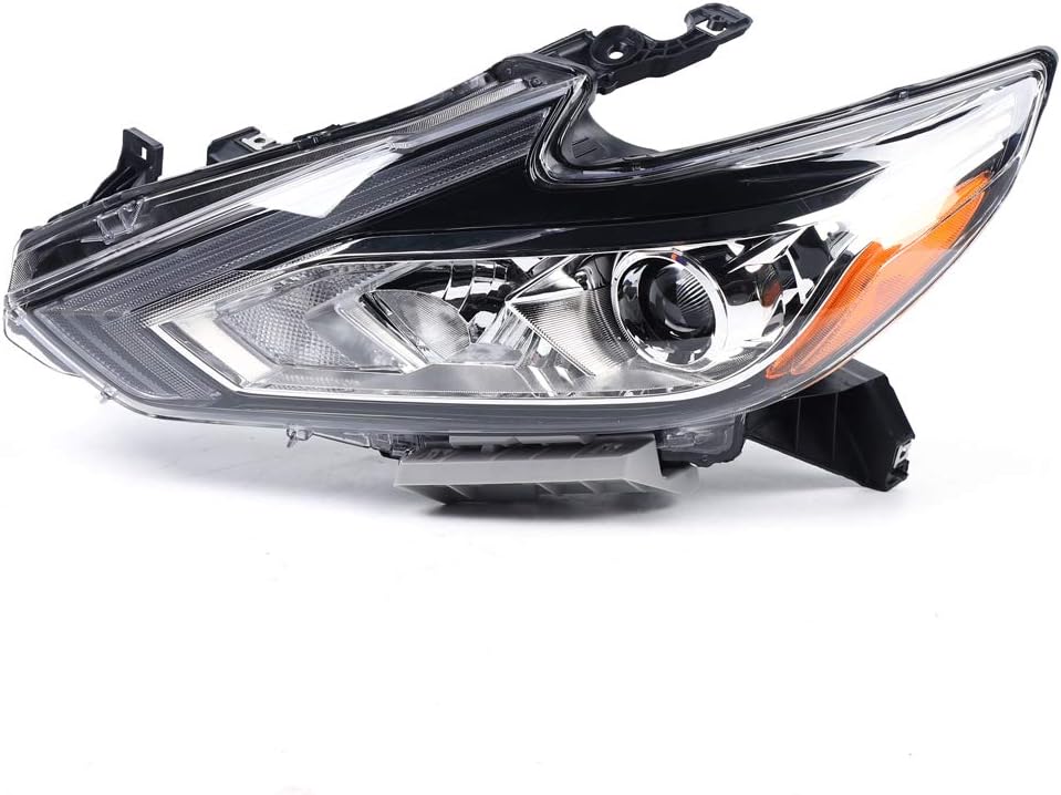Halogen Headlights Headlamps Assembly For 2016-2018 Nissan Altima 2.5L Base/S/SR/SV/SL NON-3.5L Models Front Head Light Lamp, 260609HS0A 260109HS0A (Driver Side)