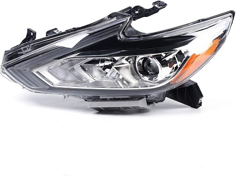 DHBREK Headlight Assembly Compatible with Nissan Altima 2016 2017 2018 Halogen Front Headlamp Replacement Left Driver Side Clear Front Lamp Set W/o LED DRL 26060-9HS0ALeft Driver Side