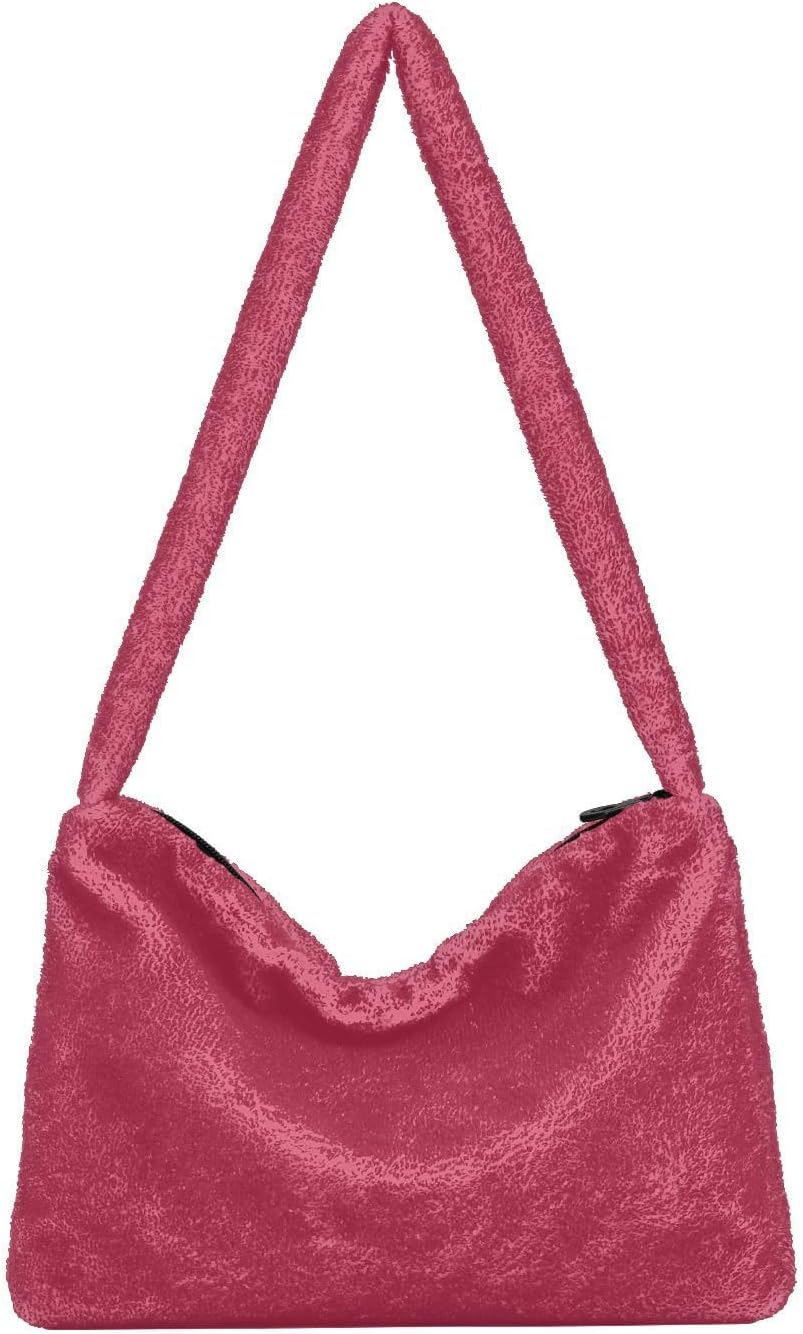 Sac Fourre-tout Femme En Fausse Fourrure - Tendance Hiver, Grand Volume, Pour Travail Et Voyages