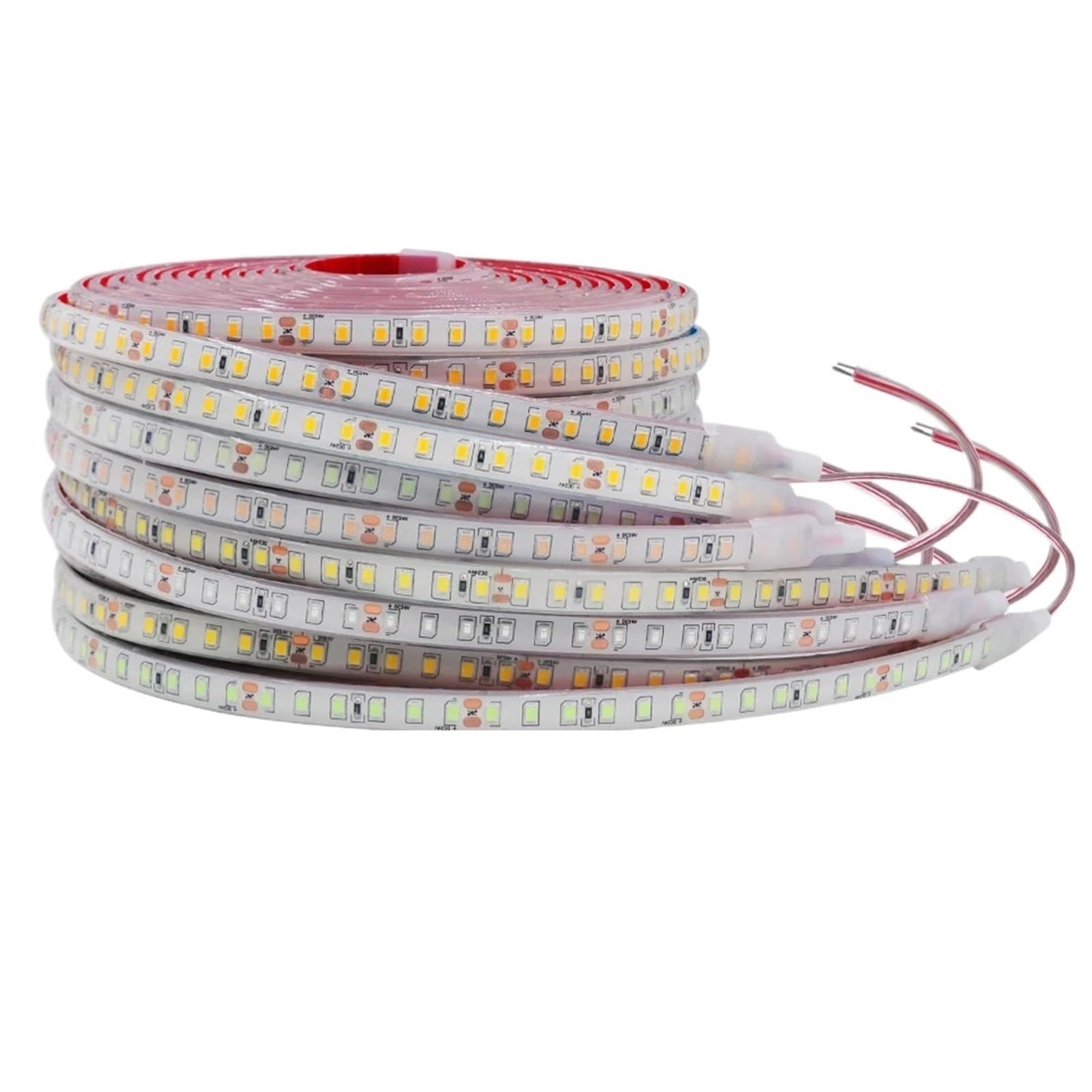 1 szt. 12 V 24 V taśma świetlna LED IP68 wodoodporna 2835 9 kolorów elastyczna taśma z 2pinami drut 120LED/m taśma świetlna 0,5 m 1 m 2 m (24 V ciepła biel, 2 m)