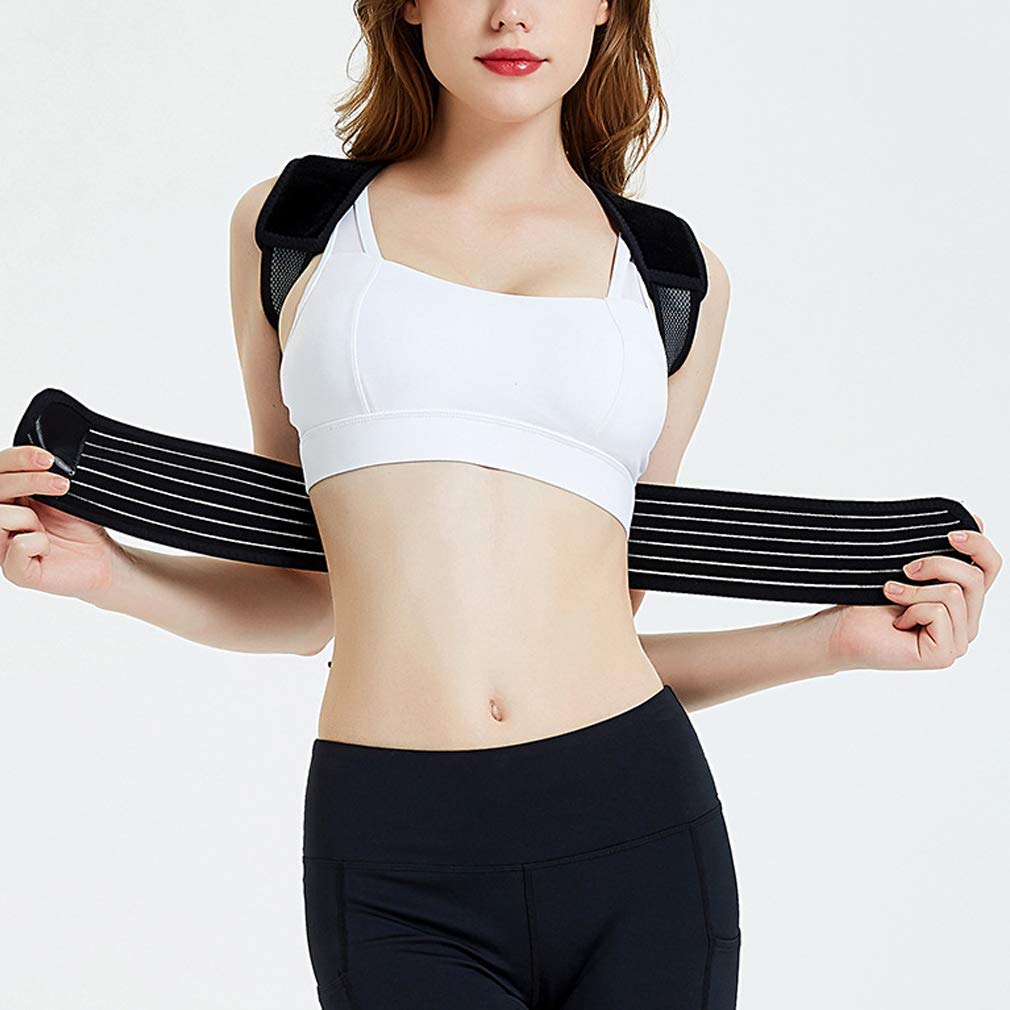 Bene Fascia Posturale Spalle per Uomo E Donna Regolabile Supporto,Tutore Schiena Traspirante Confortevole Postura Dolore Sostegno Unisex, XL