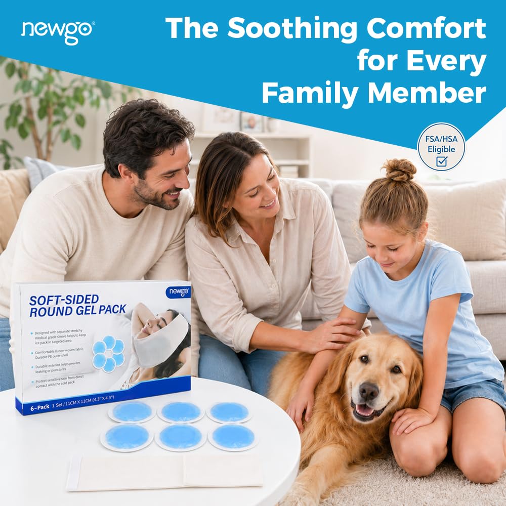 NEWGO Small Ice Packs for Injuries Reusable with Cloth Backing, 6 Packs — Amazon image 7