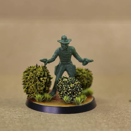 Miniatura 3 de Árboles de arbustos de vegetación en miniatura con bases de modelo, juegos de guerra de terreno, escenario ferroviario DIY (24 arbustos)