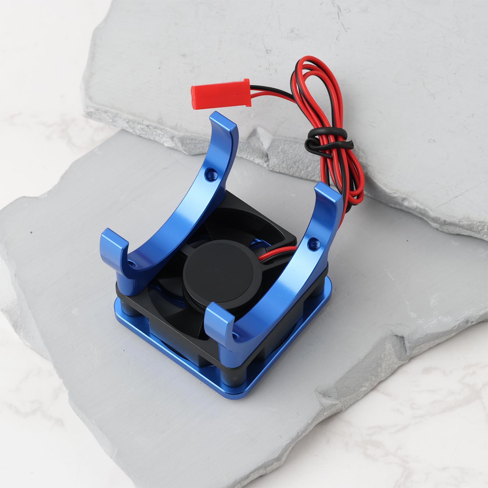 Ventilateur de refroidissement haute vitesse 2 broches GPM compatible avec TRAXAXAS Mini XRT BXL XS (108076-1) 36 mm Bleu