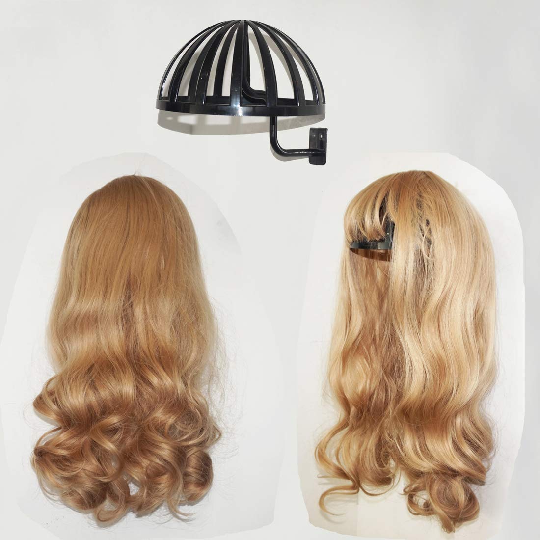 Auxphome Black Tall Wig Stands For All Wigs And Hat, Wig Dryer, Durable Wig Display Tool, Travel Wig Stands, Wall Mounted, Wig Hanger Holder Stable Durable Wig Hair Hat Cap Display Tool, Hard Plastic