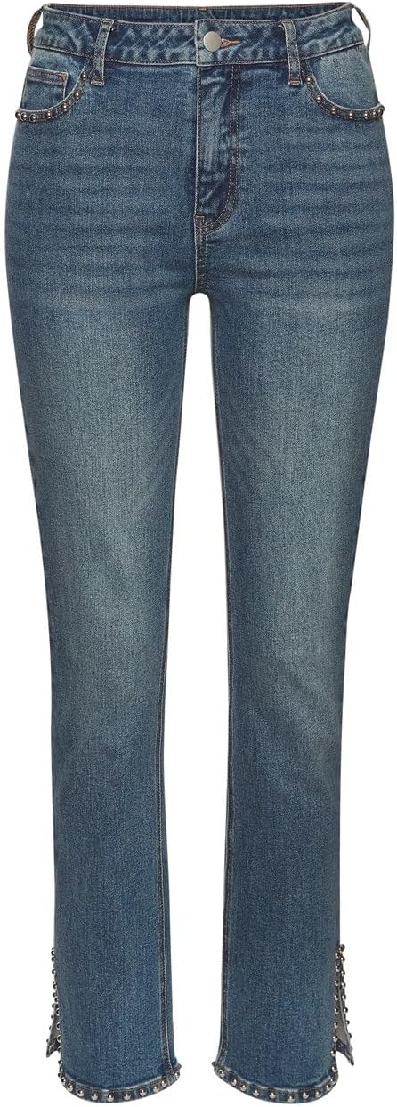 LASCANA Women's Embellished Split Hem Jeans