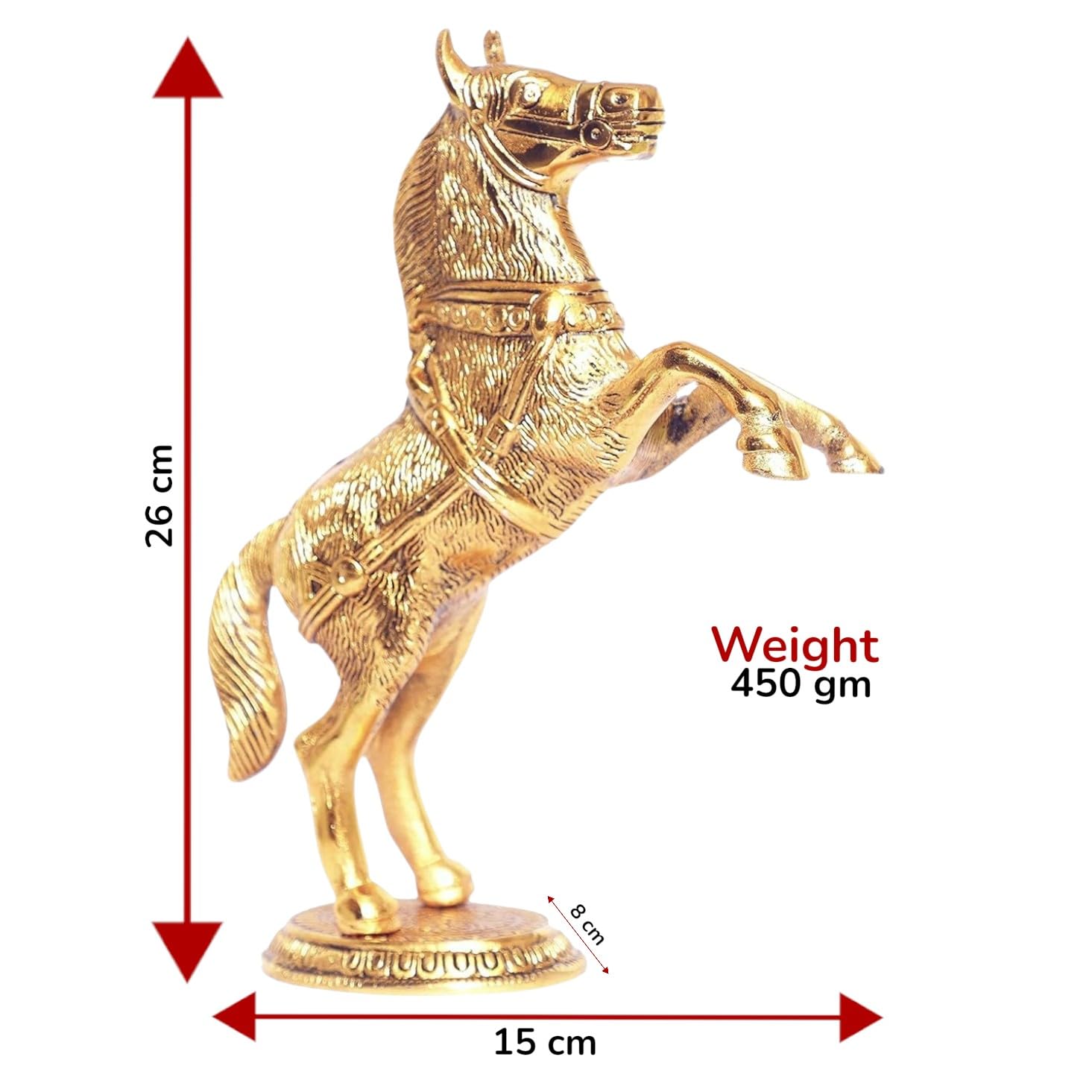 KridayKraft Jumping Horse Statue - Wealth & Good Luck -2