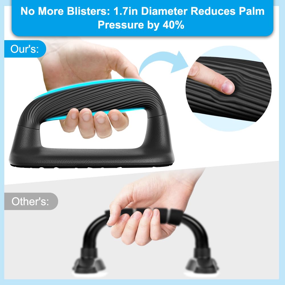 BeneLabel 2pcs Barras para Flexiones Soporte de Flexiones con Base Antideslizante para Fortalecer los Músculos y Entrenar la Parte Superior del Cuerpo, Ergonómico