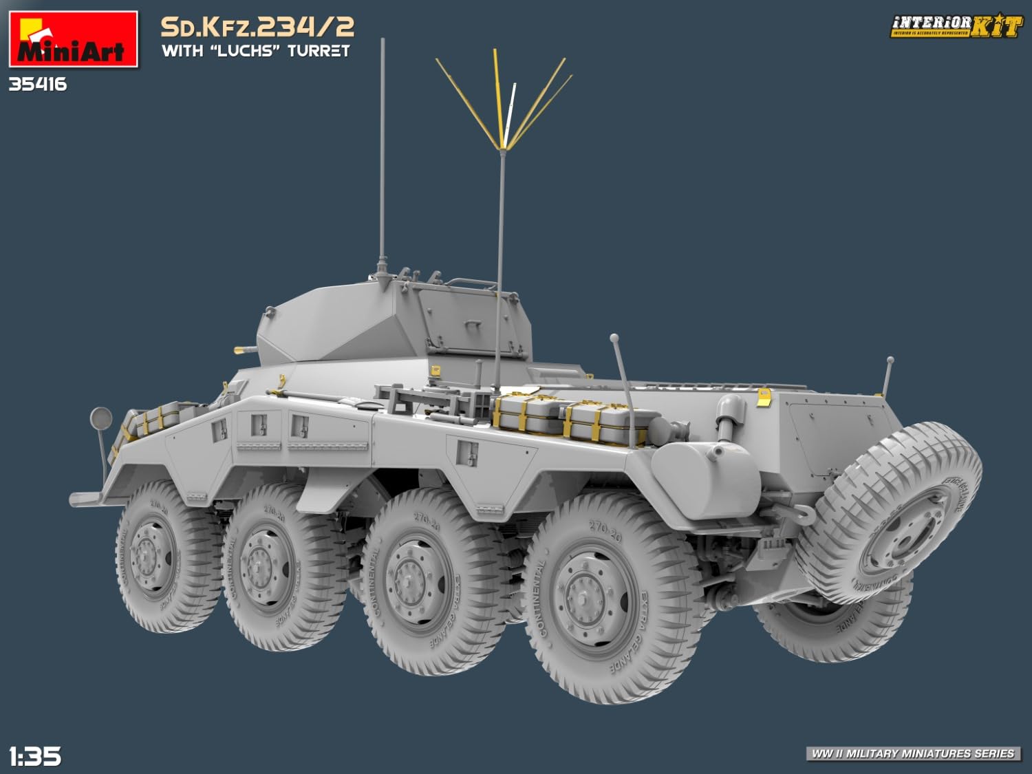 (MIN35416) - Miniart 1:35 - SD.Kfz.234/2 with 'Luchs' Turret (INT Kit)