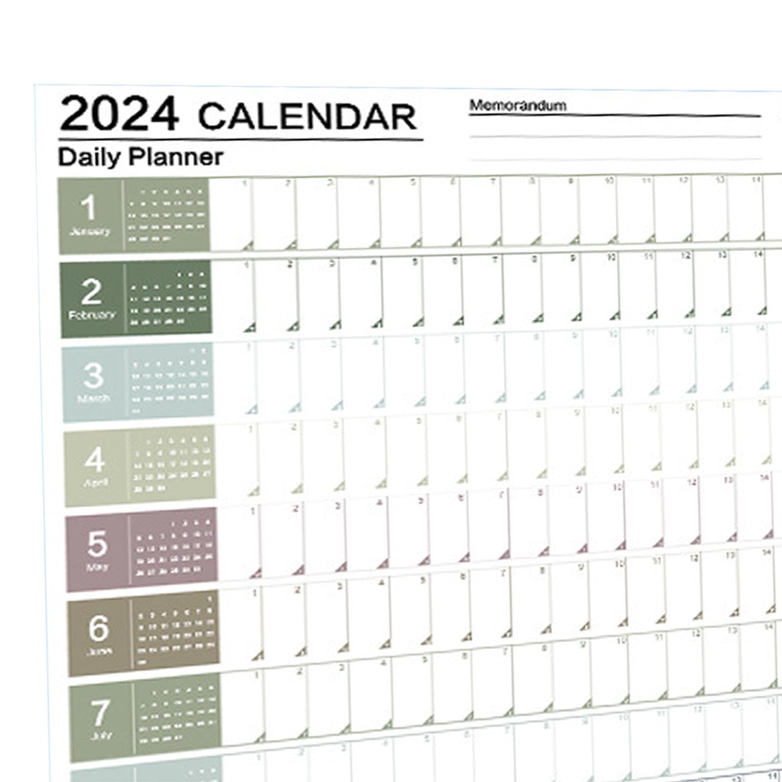 Set di 10 calendari da appendere alla parete 2024, calendario annuale per compiti in aula e la casa, stile A
