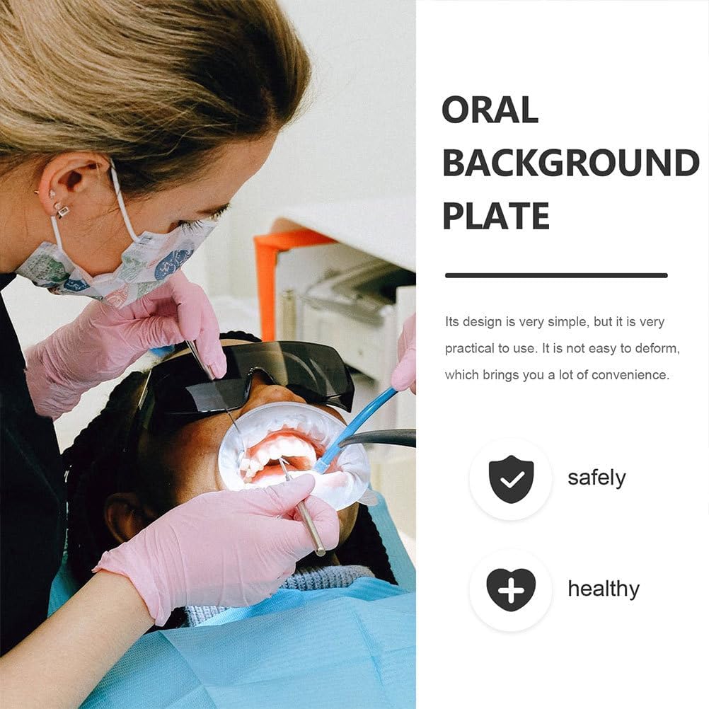2 Pcs Dental Photography Background Boards 8.66X2.75In Professional Photo Contrast Black Board Dental Supplies for Clinic Use
