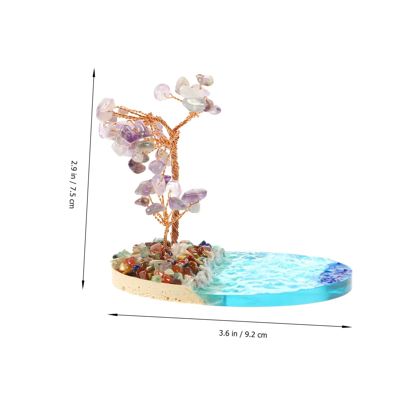 Cabilock 3 Pz Isola Spray Al Mare Decorazioni Per Case Delle Bambole Ornamento Bonsai Decorazione Dell'acquario Di Pesci Resina Cristallo Stanza Dei Giocattoli Viola,porpora