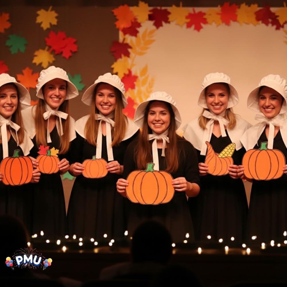 PMU Thanksgiving Pilgrim Hat Adult Party Costume Accessories Top Hat