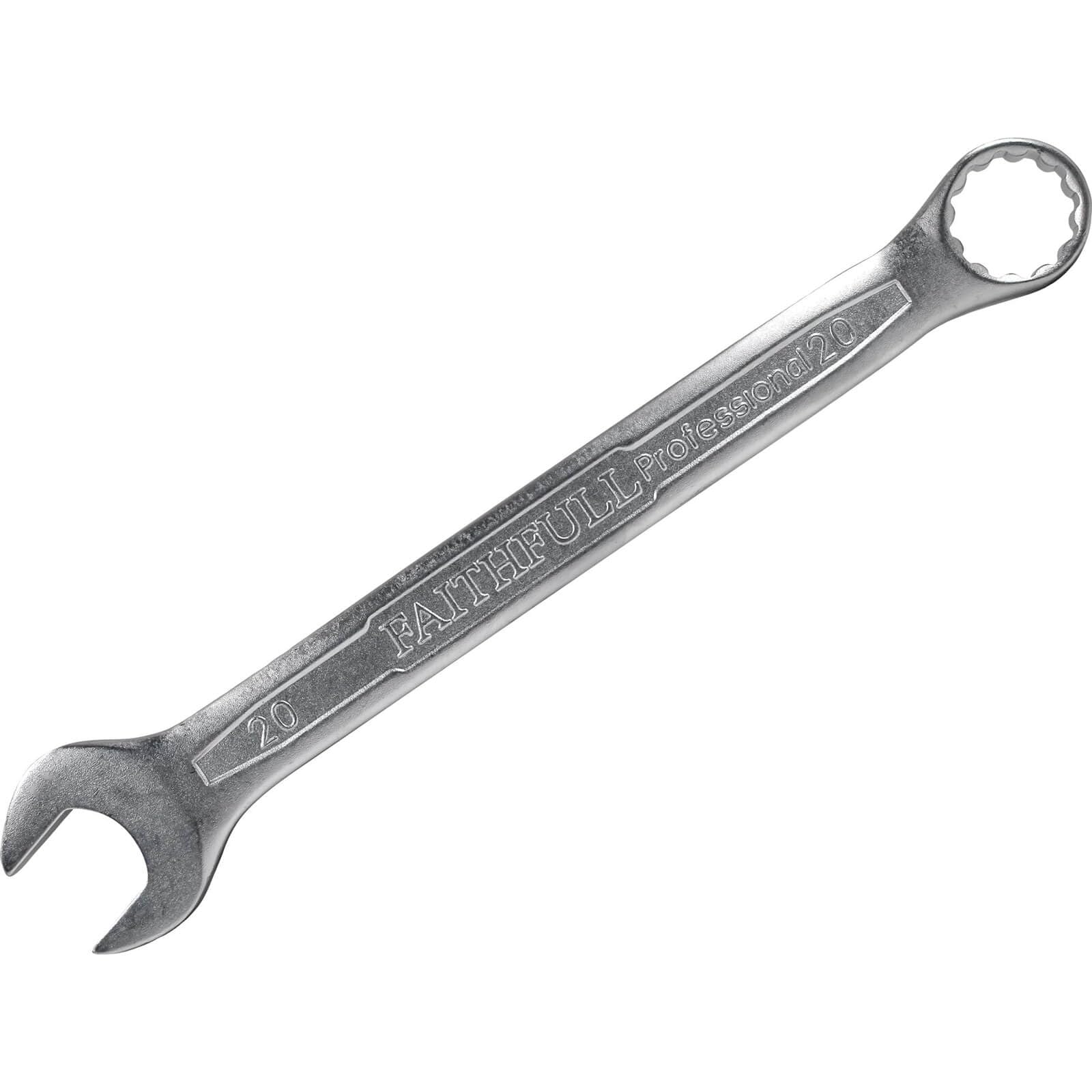 Faithfull SPAC21 Combination Spanner CV Satin Finish 21mm, Silver, 21 mm