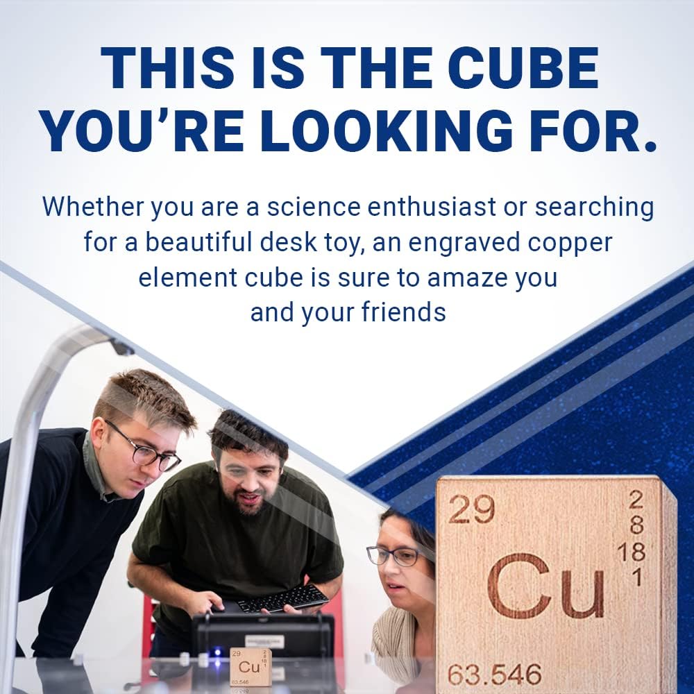 Copper Element Cube- Engraved - 1"