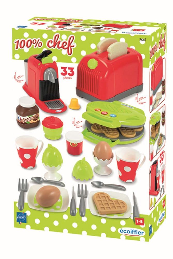 Ecoiffier Großes Spielset mit Toaster und Waffeleisen