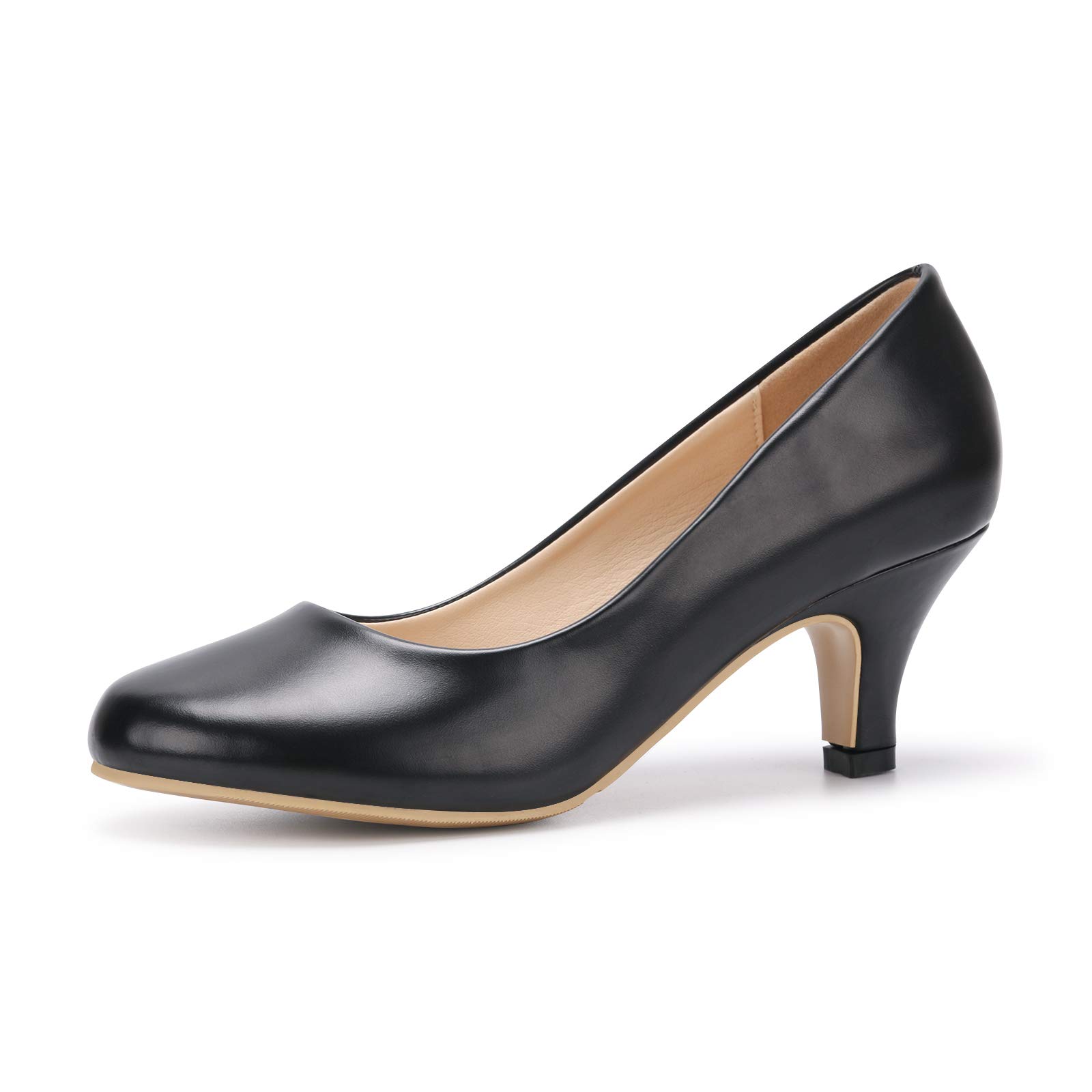 Escarpins talon bas et bout rond OCHENTA polyuréthane noir 43 EU - 6