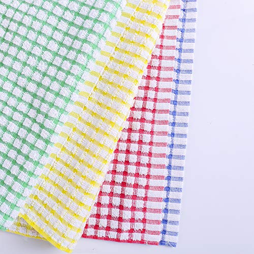 Kitchen Dishcloths 24Pcs 12X12 Inches Bulk Cotton Kitchen Dish Cloths Scrubbing Wash Cloths Sets (Mix Color) #TOP5