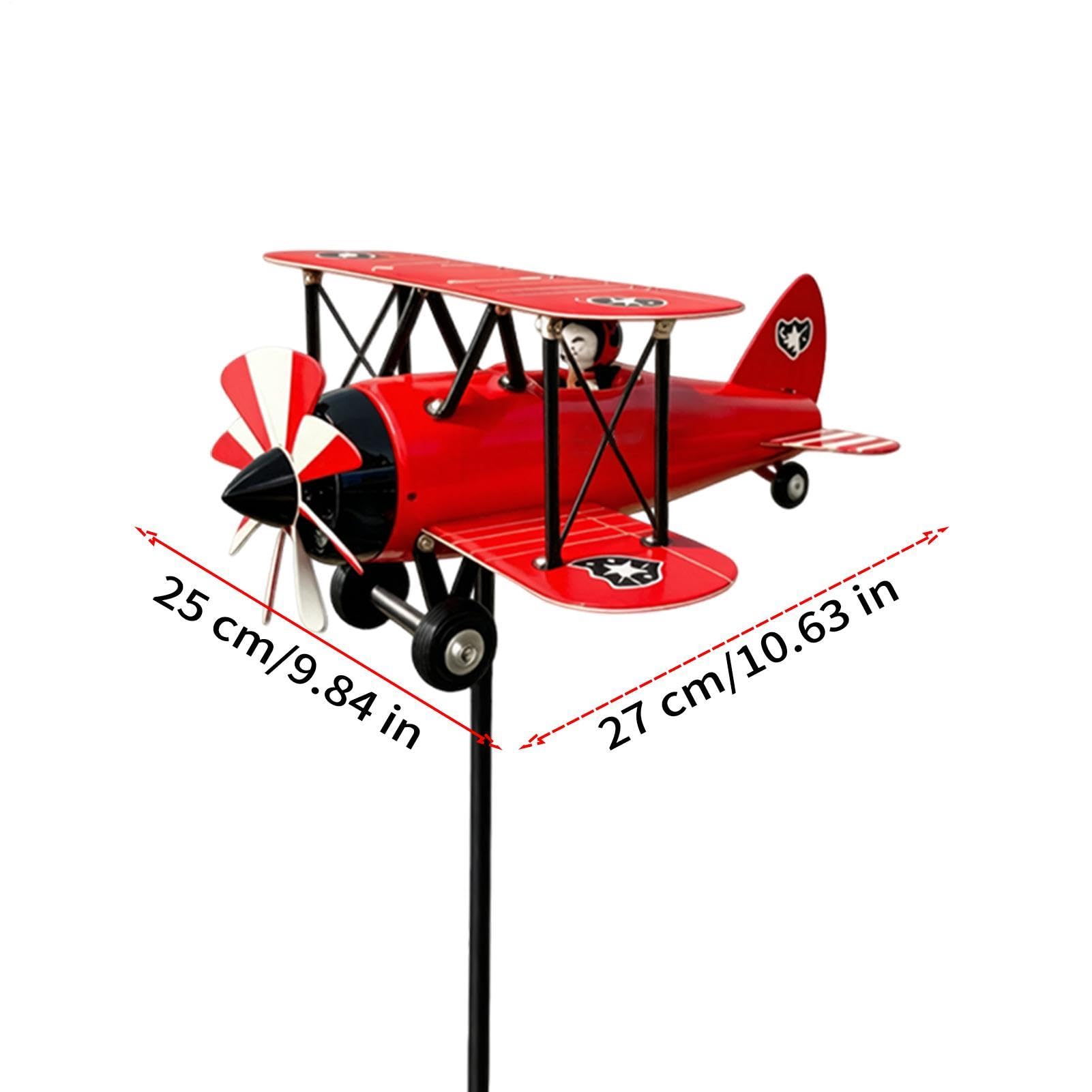 Molinillos de Viento Biplano Exteriores Arte Cinético Avión