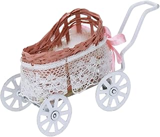 Gadpiparty Carrinho Mini Carrinho Mini Brinquedos Acessórios Para Bonecas Brinquedos Para Bonecas Em Miniatura Cesto De Compras Para Crianças Carrinho De Compras Em Miniatura De Madeira Mini