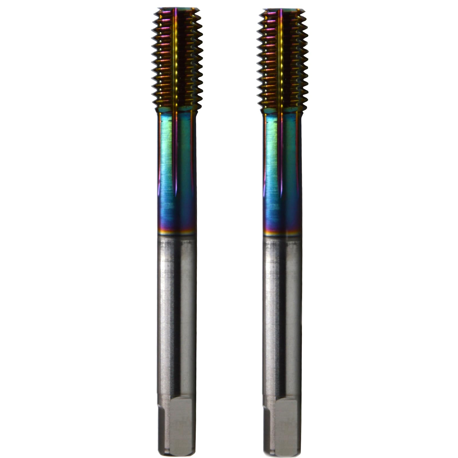 WKSTOOL 10-32 UNF H7 2Pcs/Set TaC Coated High Speed Steel Cobalt Precision Chip Free Forming Roll Taps Cold Press Chipless Threading Tools for