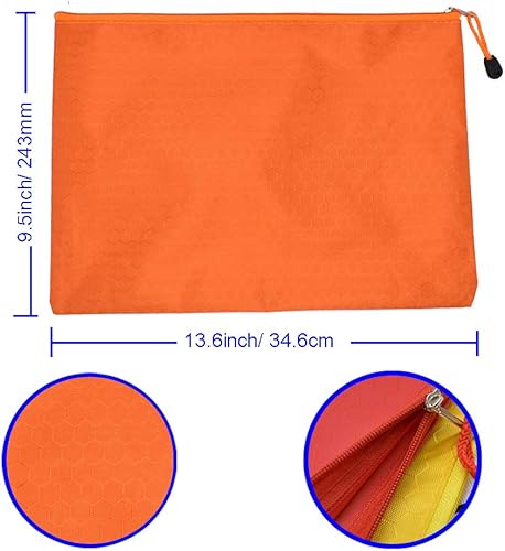 Miniatura 4 de 10 unids A4 impermeable cremallera archivo bolsas patrón fútbol oficina documentos bolsas estudiantes archivos categoría bolsa 10 color