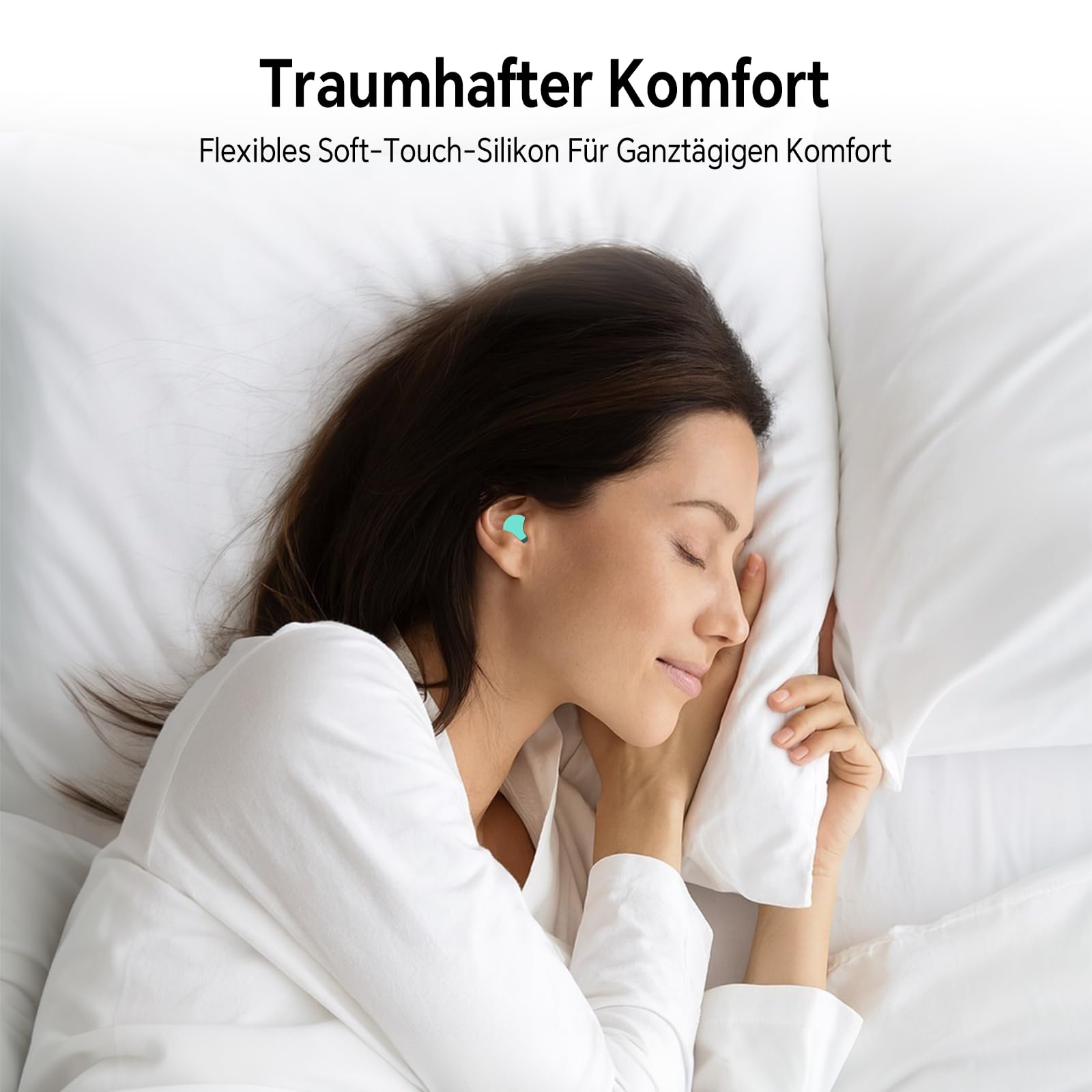 SURFOU Tapones Oidos Ruido Dormir 60 Pares, 38 dB Reducción, Reutilizables y de Espuma Ultra Suave, Ideales para Personas que Duermen de Lado, Viajes, Casa y Estudio, Verde