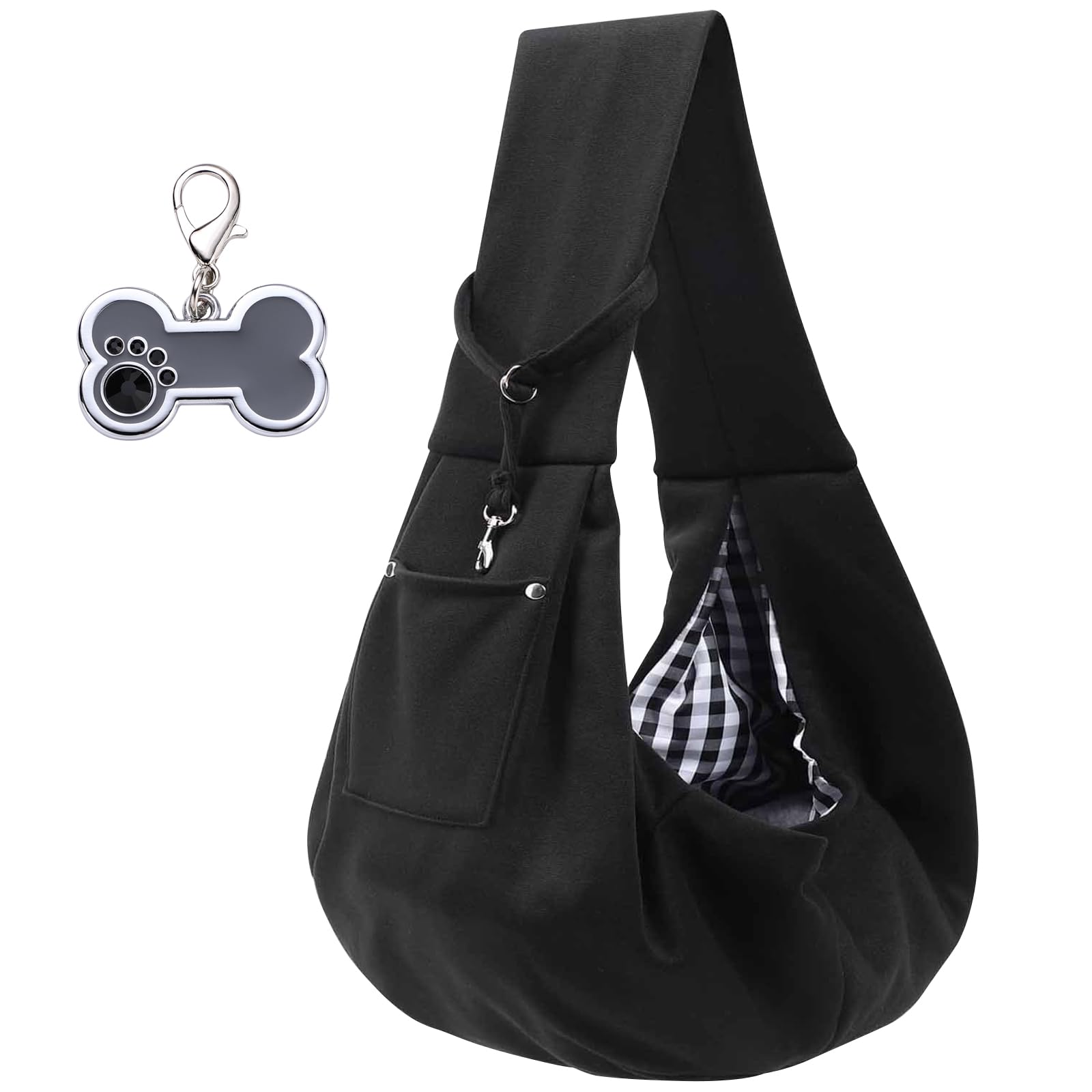 TYXHXTF Borsa da Viaggio per Cani, Regolabile Borsa Animali Domestici, Trasportino da Passeggio, Marsupio per Cani, Borsas Porta Cane, per Viaggio Passeggiata（Nero）