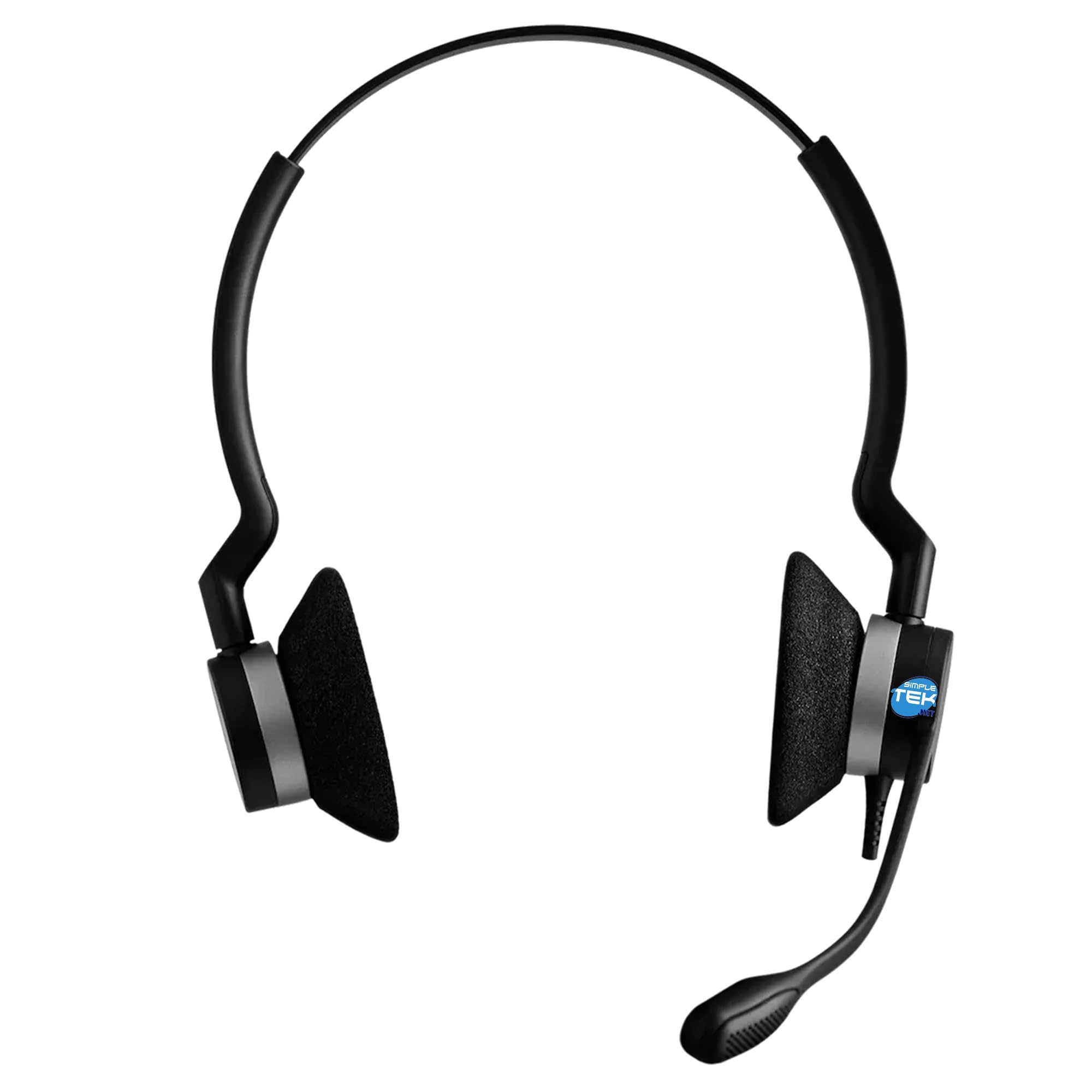 SIMPLETEK - Cuffie professionali cablate Quick Disconnect, con cancellazione del rumore e attacco rapido, per call center e telefoni da scrivania