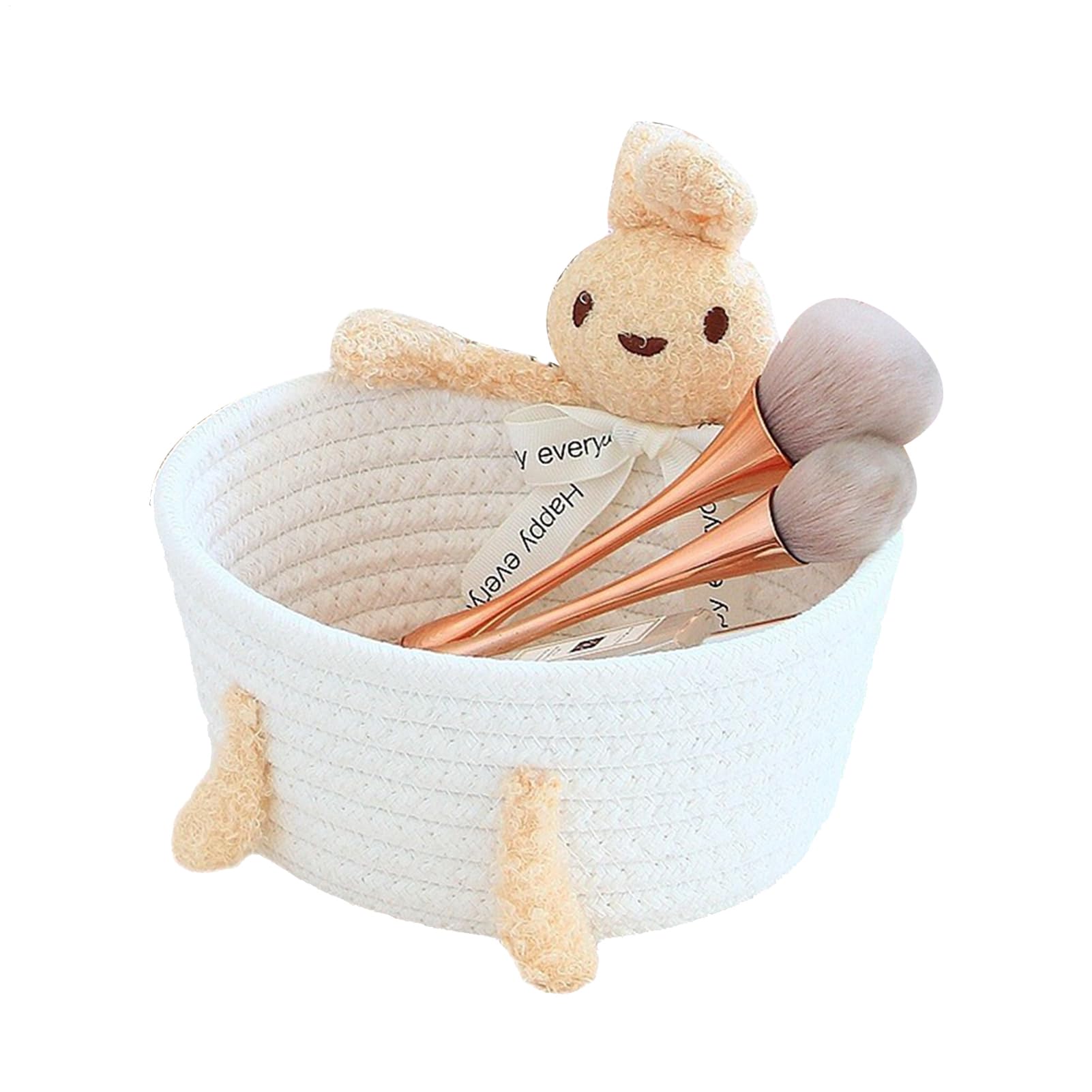 Panier en corde de coton pour stopper le désordre des livres et jouets
