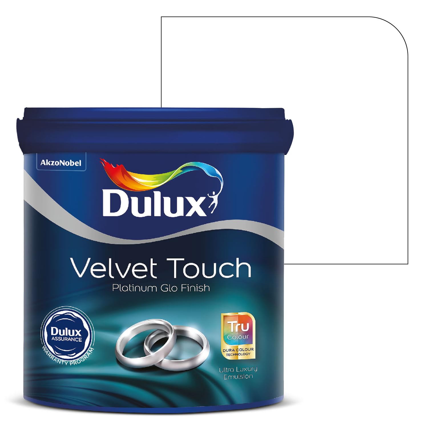 Dulux Platinum Glo Super Premium Interior Emulsion Paint For Walls With 6 Years Warranty| Rich Matte Finish | Dirt & Dust Resistant | Smooth Colors, White(1 Litre,White)