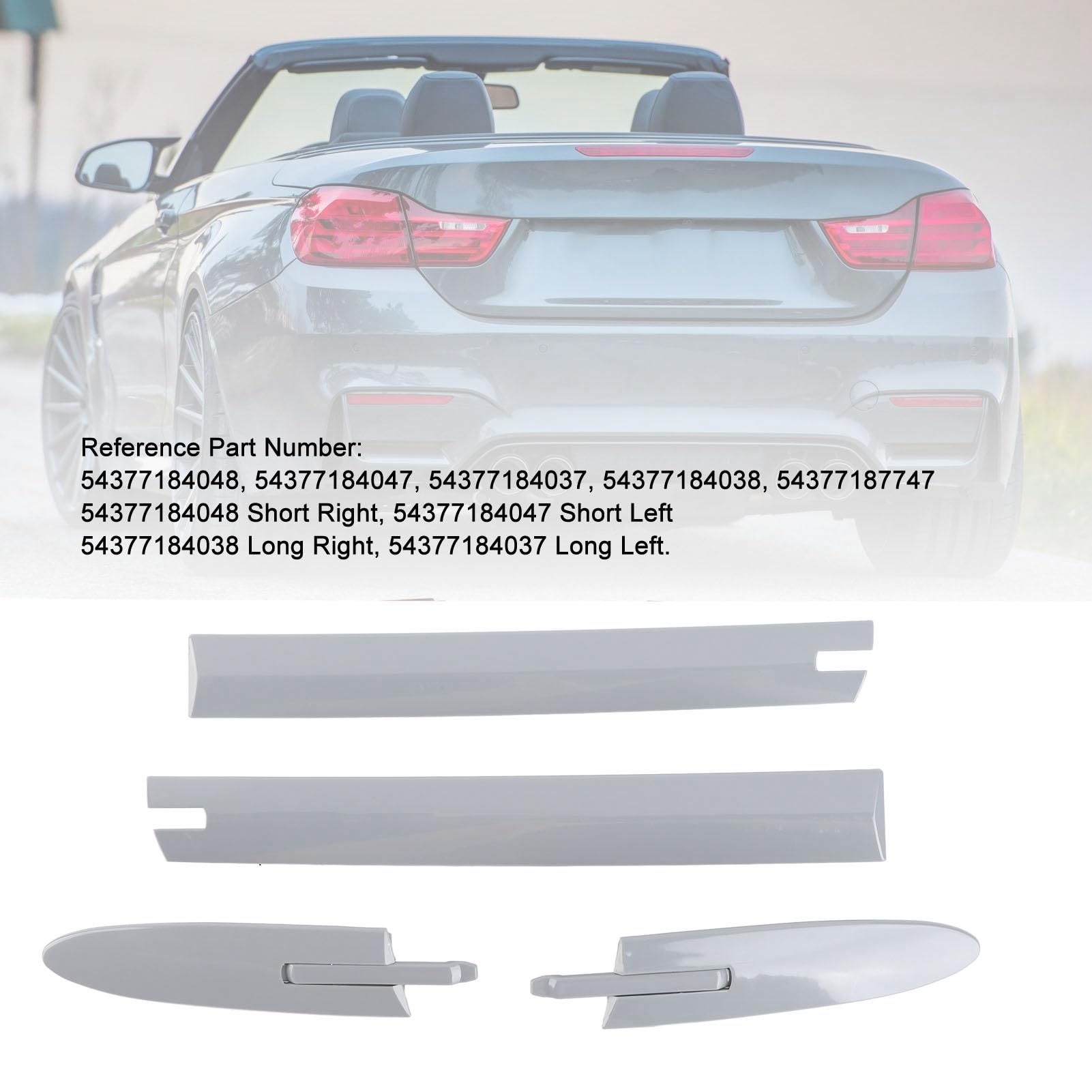 Zablółka na Zawiasie Kabriolet, 4PCS Dach Dach Cabrible Dach z Materiałem ABS o Wysokiej Wytrzymałości dla E93 335i M3 M4 F83