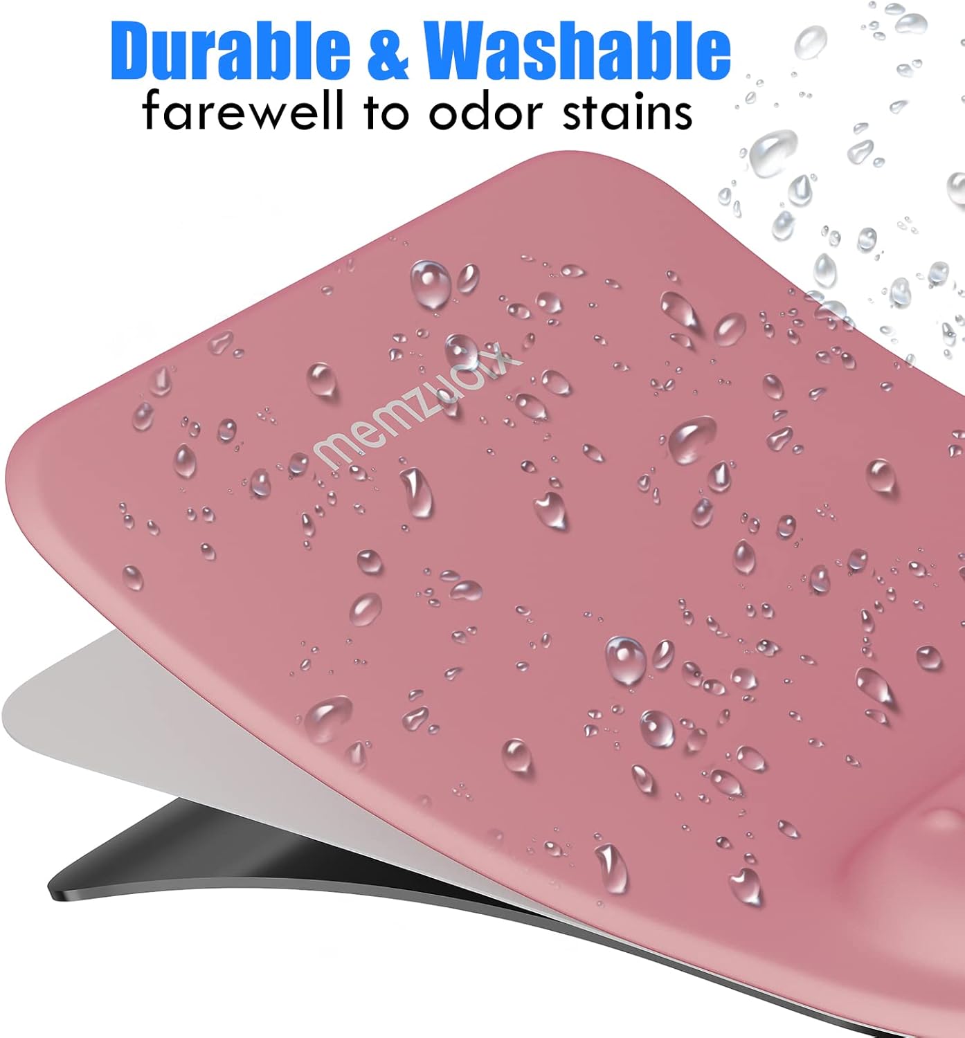 memzuoix 2.4G Wireless Mouse,Ergonomic Mouse Pad with Wrist Support for Laptop, PC, Desktop, MacBook(Green Mouse + Pad)