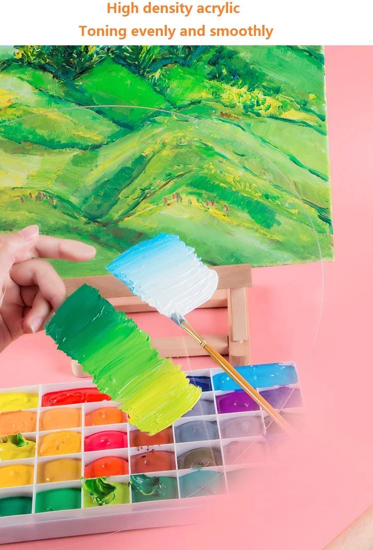 GOONSDS Clear Acrylic - Paint Palette Oval Shaped Artist Painting Palette Non-Stick Oil Paint Palette with Thumb Hole for DIY Art Craft Painting,40x30cm