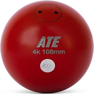 ATE Turned Iron Shot Put Ball – World Athletics Certified Track and Field Equipment – Indoor Outdoor Training for High School, College, and Club Use – Precision Machined