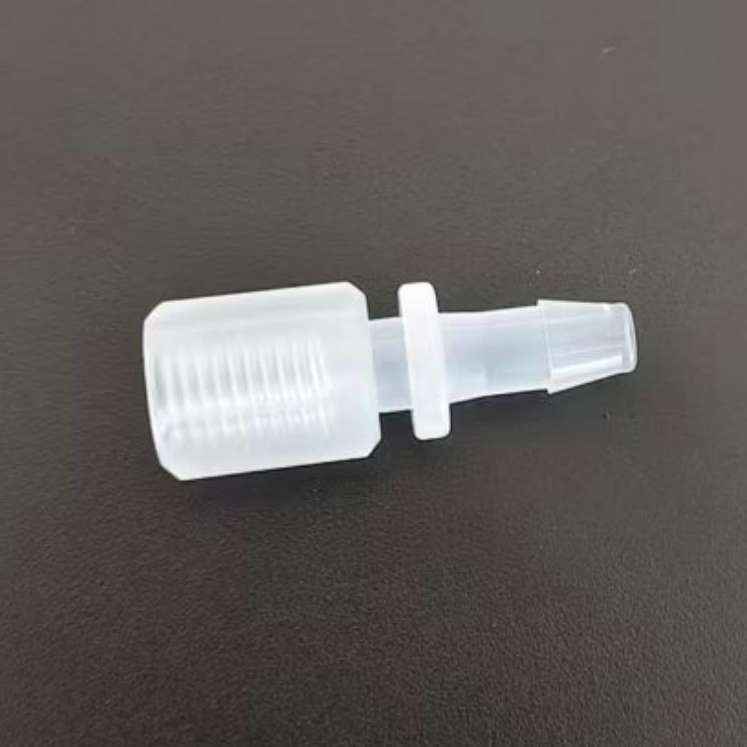 Plastic Female Threaded Straight Adapter for Food Machinery Laboratory Biochemical Analysis Instruments Bulk Clear PP 100 Pack (5/32'' Barbed to 1/4-28unf Thread)